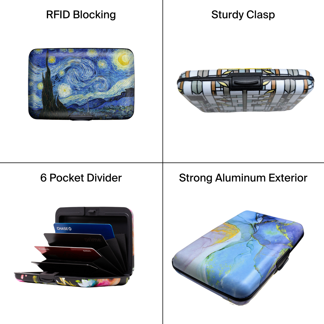 Aluminium body card organiser case