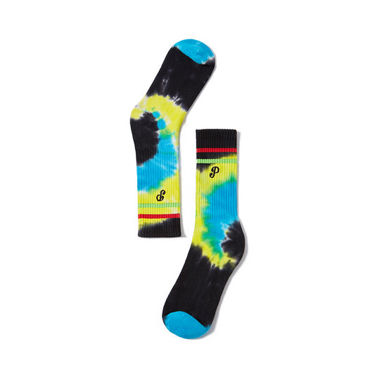 INFLATION Cool Socks For Men Street Style Multicolor Tie Dye Socks With Embroidery All-match Sport Socks Unisex