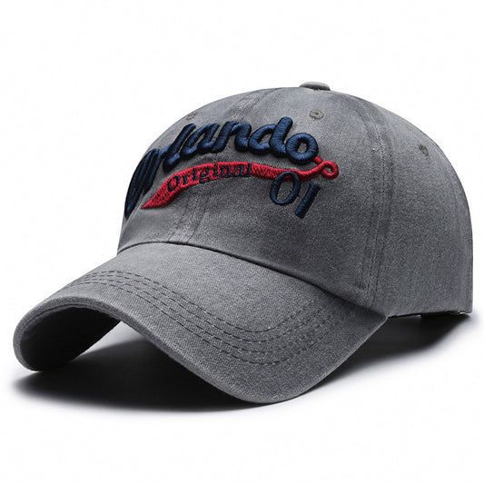 Baseball Cap Women's American-style Face-looking A Little Retro Washed Men's