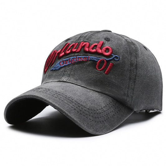 Baseball Cap Women's American-style Face-looking A Little Retro Washed Men's