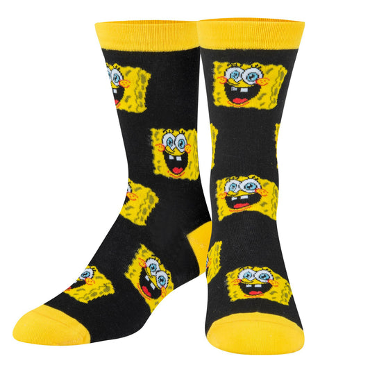 Crazy Socks - Womens Crew - Spongebob Heads