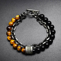 Beaded bracelet featuring mix colors and stone accents for a unique accessory